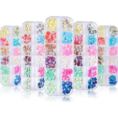 Luxurious Nail Rhinestones Flatback Mocha Color Glitter Shiny Crystals Strass Nail Decoration Stones Rhinestone for nails Art