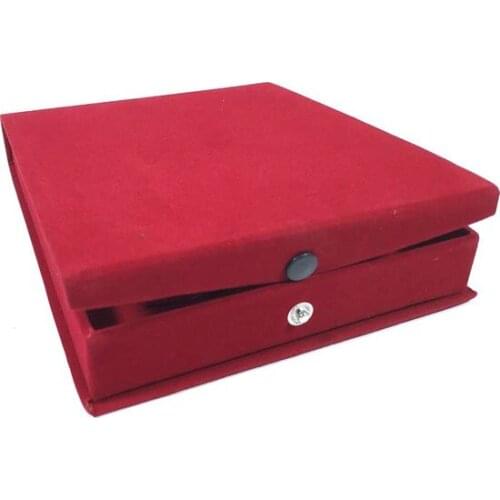 Modern Idea Red Color Velvet Lined Jewelry Box Domestic Production 1 Pcs