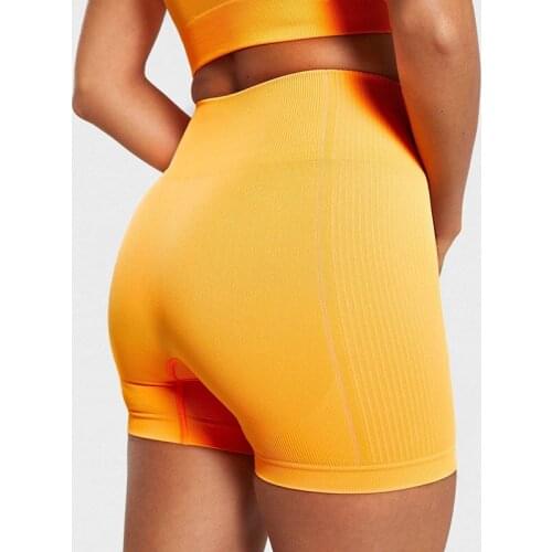 SALSPOR Female Fitness Shorts High Waist Solid Skinny Shorts Women Buttocks Push Up Short Seamless Workout Shorts Feminine