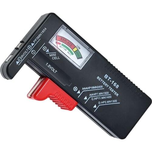 BT-168 AA/AAA/C/D/9V/1.5V batteries Universal Button Cell Battery Colour Coded Meter Indicate Volt Tester Checker BT168 Power