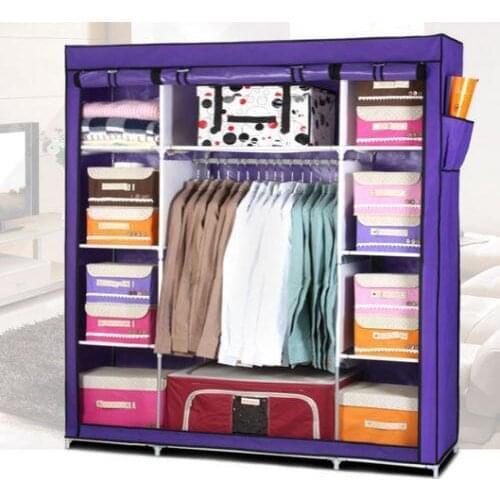 Super Large Reinforced Portable Home Wardrobe Storage Hanger Home Furniture Closet Organizer Rack New