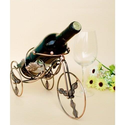 Craft Decoration Iron Art Spring Tricycle Wine Rack Personalized Table Decoration