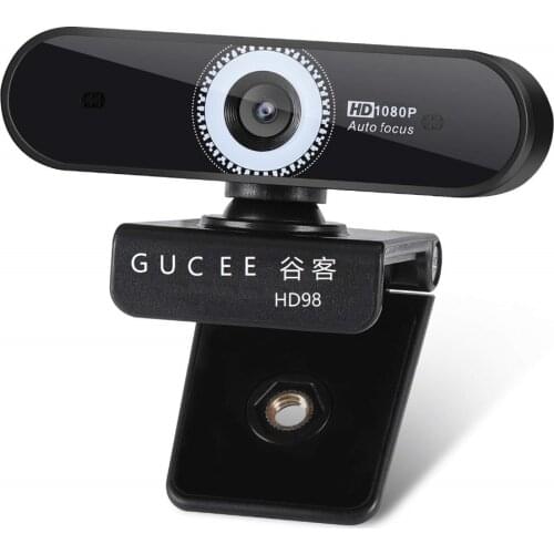 Autofocus webcam 1080P GUCEE noise reduction microphone Skype for Windows USB plug playback 10/8/7 Mac OS X wide-angle autofocus