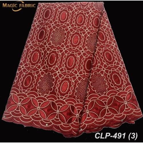 High Quality Swiss Voile Laces In Switzerland Cotton African Dry Cotton Lace Fabric Nigerian Man Voile Lace 5Yards CLP-491