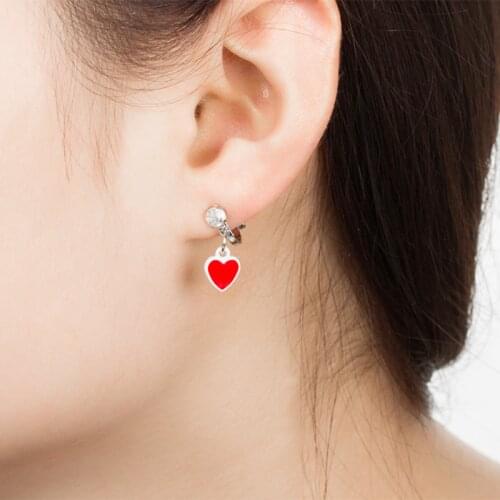 2019 New Korean Style Cute Sweet Clip on Earrings No Pierced Birthday Party for Girl Fashion Jewelry Womens Gift