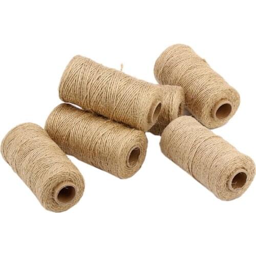 1 Roll Of 100Y Jute Hemp Rope Jute Rope DIY Craftsmanship Party Wedding Gift Packaging Rope DIY Cut And Paste Decoration