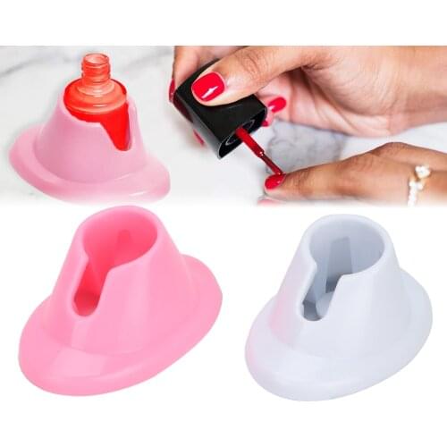 2pcs Soft Rubber Nail Polish Bottle Holder Anti-Spill Nail Polish Stand for Nail Art Salon Salon Nails Accessories