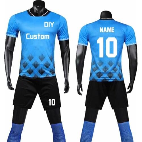 2018-2019 Mens Soccer Jerseys Set Survetement Football Team Training Uniforms Suits Pocket Soccer Jerseys Set Sport Kit Print