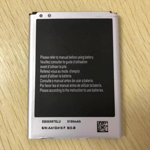 SAMSUNG Original Battery EB595675LU For Samsung Galaxy Note 2 N7100 N7102 N719 N7108 N7108D NOTE2 3100mAh