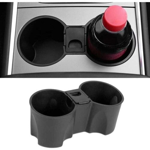 Car Center Console Water Cup Holder Beverage Bottle Holder Coin Tray For Tesla Model 3 Y 2021 For Standard Cups