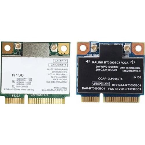 Wireless Network Card 300M Wifi Wlan Bluetooth 3.0 with Ar5B22 Half Pcie 300Mbps +Bluetooth 4.0 Wlan Wifi Wireless Card