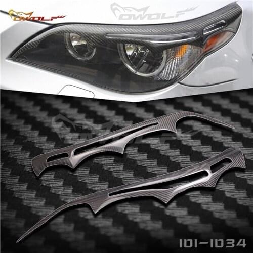 For BMW 5 Series E60 Modified Carbon Fiber Lamp Eyebrow Large Lamp Trim