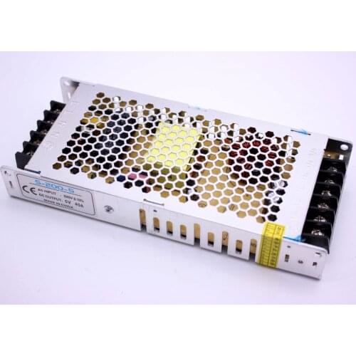 Best quality 5V 40A 200W Switching Power Supply Driver for LED Strip AC 220V Input to DC 5V free shipping