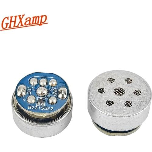 GHXAMP 16mm Electret Condenser Microphone Web Celebrity Anchor Microphone Unidirectional Mic With Circuit Board For Audio 2pcs