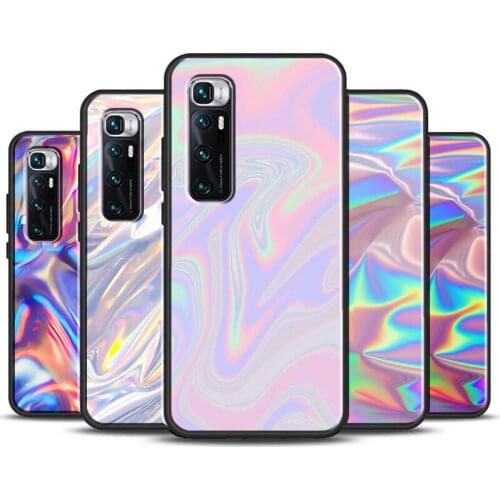 Holographic Iridescent Case For POCO M3 Pro F3 X3 Back Cover For Xiaomi Mi 11 Lite Note 10 Mi 11 Ultra 10T Pro