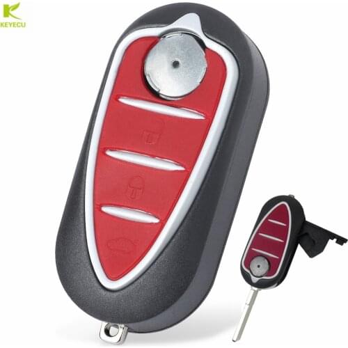 KEYECU BRAND NEW Replacement Case Folding Flip Remote Key Shell 3 Button for Alfa Romeo Mito Giulietta 159 GTA