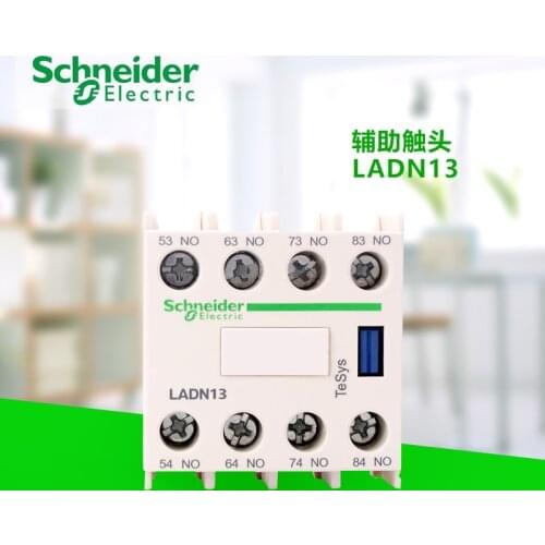 Contactor Instantaneous Auxiliary Contact Contact Module LADN13 One Normally Open and Three Normally Closed Front Mounting