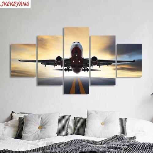Full Square/Round Drill 5D DIY diamond painting 5pc airplane Pictures mosaic Diamond Embroidery J2660