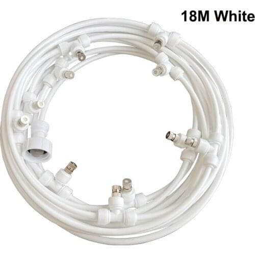 Outdoor Misting Cooling Paint Garden Water Sprayer Drip Waterring Irrigation System Kit Patio Hose 18M Caliber 0.4mm