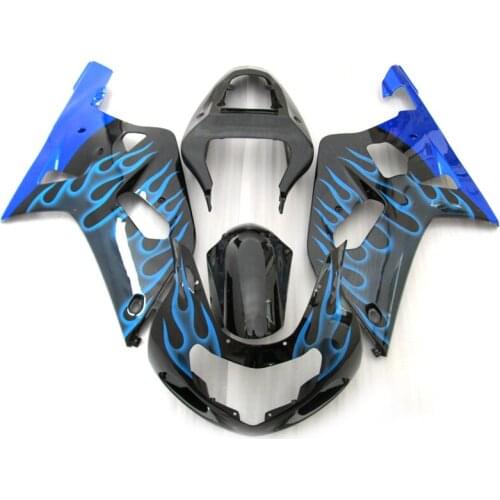 Customize Paint fairing kit for SUZUKI GSXR 600 750 2001 2002 2003, Black Blue Fairings GSXR600 GSXR750 01 02 03 PL123