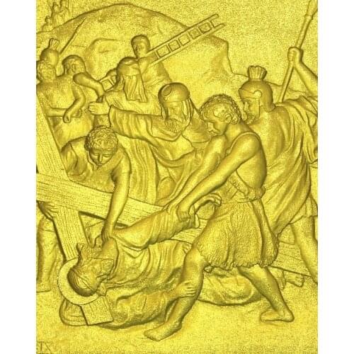 New 3d model relief for cnc in RLF file format 9 from 14 Jesus all scenes way of the cross