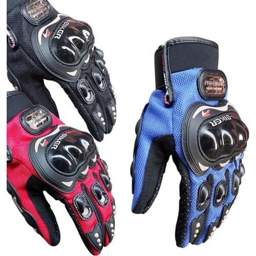 Bike Pro-Biker Motorcycle Fiber Motorbike Racing Gloves Full fingers Breathable