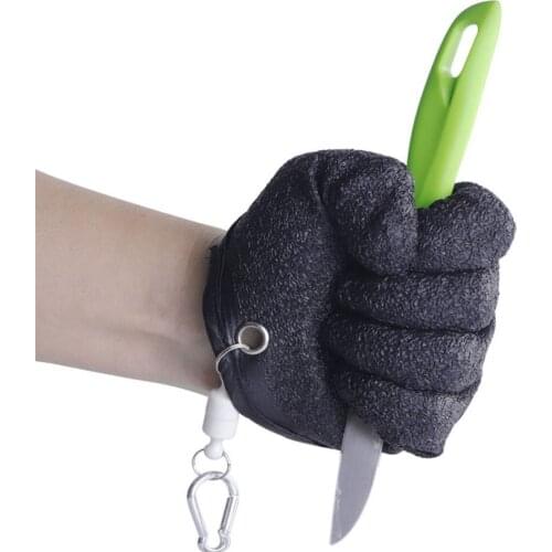 Men Women Outdoor Fishing Gloves Protect Hand From Puncture Scrapes Anti-slip Latex Fisherman Catch fish Gloves Latex Fish Tool