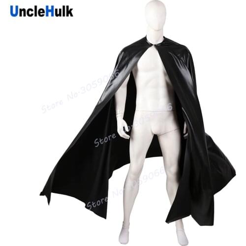 Bat Cloak Big Black Cape Double Layers - Model C - Immitation Leather Fabric | UncleHulk