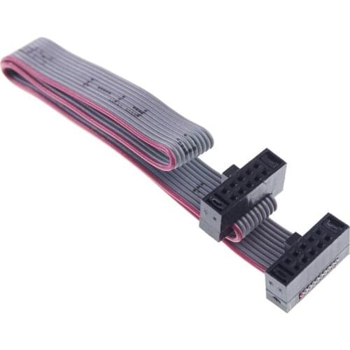 1.27mm IDC Flat Cable Same directions 300mm Length Cable Pitch 0.635 Grey 10 Position