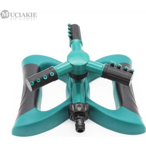 MUCIAKIE 1PC Garden Sprinkler 360 Degrees Rotating Watering System Sprinkler Irrigation 3 Nozzle Pipe Hose for Gardening Tools