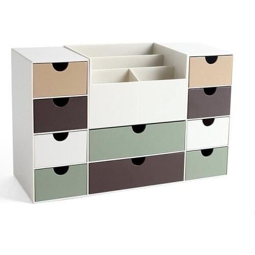 Simple Desk Drawer Receive A Box Of Multi-functional Stationery Receive Office Multilayer Plastic Storage Box