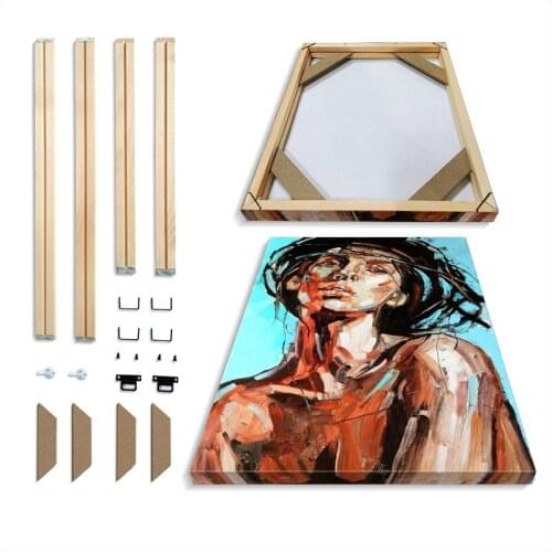 Factory Direct Simple Solid Wood Photo Frame Camphor Wood Canvas Picture Frame Rectangle for Poster Wall Decoration DIY Frame 60