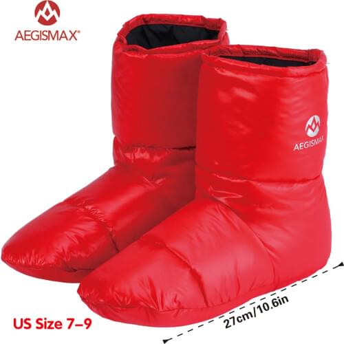 AEGISMAX Warm Long Journey Lightweight Sleeping Bag Accessories Unisex Indoor Duck Down Slippers Camping Out Soft Sock