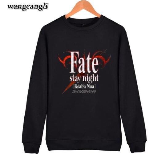 Fate Stay Night Printed Casual Hoodie Sweatshirts Men Spring Autumn Anime Hoodies Sweatshirt Plus Size Fate Cartoon Tracksuit