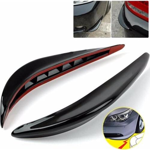 2pcs Car Styling Universal Rubber Car Bumper Corner Protector Stickers Guards Buffer Trim Molding Anti-Scratch Protection Strip