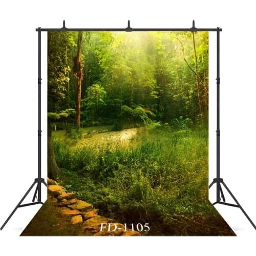 Grass Woods Vinyl Cloth Printed Photography Background for Photo Studio Child Kids Baby Shower Portrait Backdrop Photo Shoot