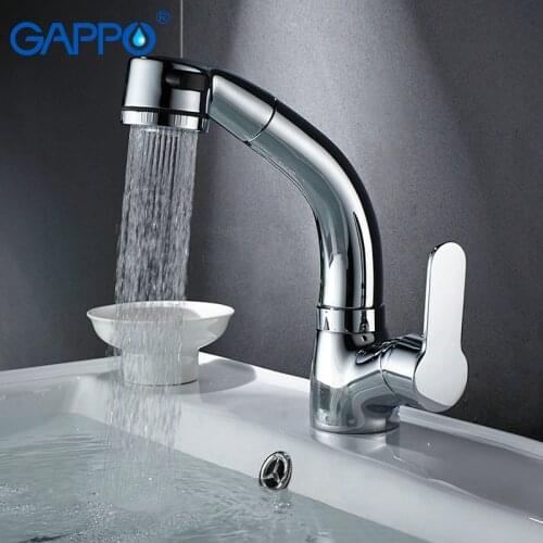 GAPPO Basin Faucet pull out basin mixer tap Deck Mounted sink mixers Faucets bathroom water taps waterfall faucet