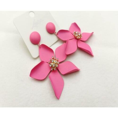 Japan and South Korea style fashion temperament beautiful network red new earrings eardrop E85 texture character