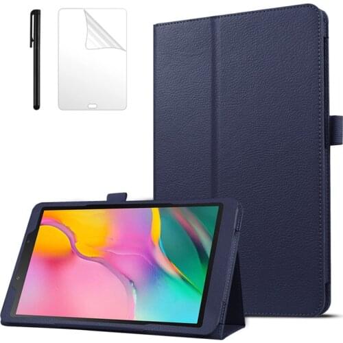 Two Folding PU leather case For Samsung Galaxy Tab A 8 inch 2019 tablet cover SM-T290 T295 T297 Protective Tablet Case +FilmPen