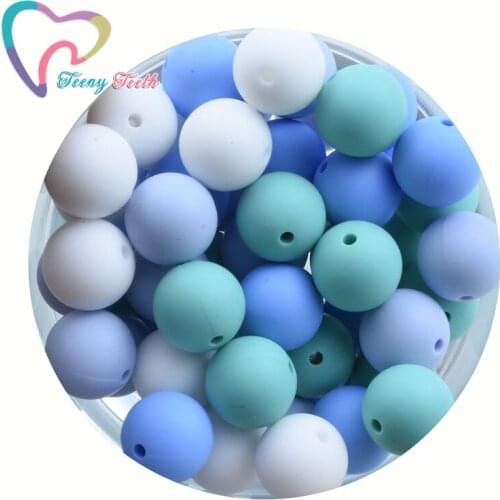20 PCS 9-15 MM Silicone Round Beads Baby Teething Ball Pendant Accessories Food Grade Silicone BPA Free Silicone Teethers