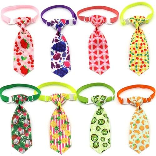 30/50 Pcs Dog Accessories for Small Dogs Bowties Necktie Summer Fruit Cute Pets Dog Bow Tie Necktie Pet Grooming Accessories