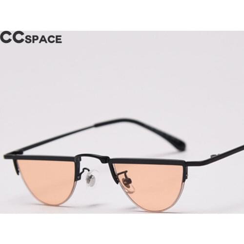 49252 Small Frame Half Round Sunglasses Men Women Fashion Shades UV400 Vintage Glasses