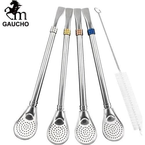 50 PCS/Lot Gaucho Yerba Mate Bombilla 19 CM With Removable Stainless Filter Straw Easy Cleaning Special For Gourds Hot Wholesale