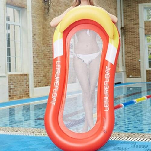 Large Deluxe Inflatable Hammock Floatings Seat Chair Row Lounges Folding Portable Beach Summer Swimming Pool Water Pool Float
