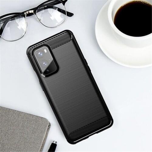 For OnePlus 9 Case Rubber Bumper Soft Silicone Carbon Fiber Cover For OnePlus 9 One Plus 9 1+9 Pro Phone Case For OnePlus 9 Case