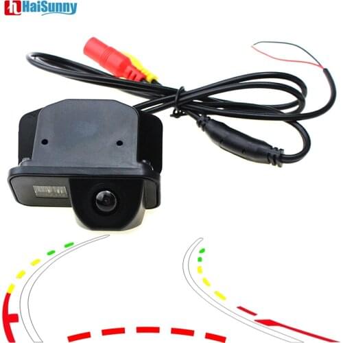 Night Vision Dynamic Trajectory Parking Line Rear View Vehicle Reverse Backup Camera For Toyota Corolla Auris Avensis T25 T27