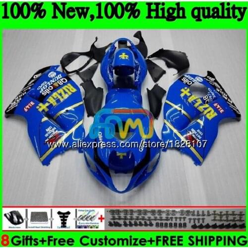 Body For SUZUKI Hayabusa GSXR 1300 GSXR1300 96 97 98 99 01 48BS.35 GSXR-1300 1996 1997 1998 1999 RIZLA blue 2000 2001 Fairing