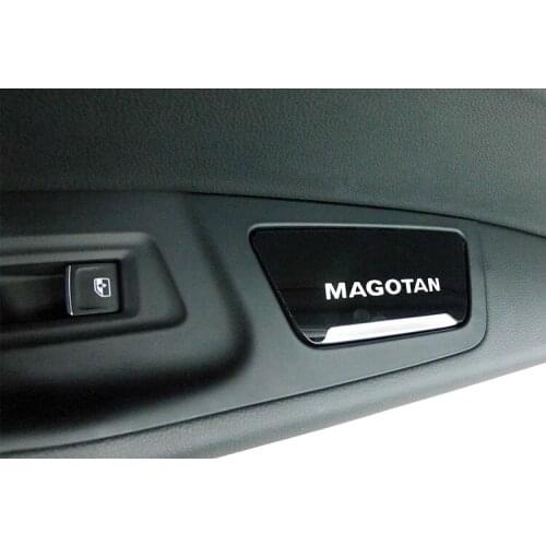 Red Words & White Luminous Word Rear Astray Paster For VW Magontan B8L Cigarette Box Label