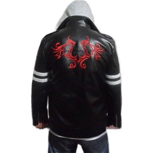 New Prototype Alex Mercer Cosplay Costume Embroidered Jacket PU Leather Coat Spring/Autumn Jacket Thin Type Halloween Costumes