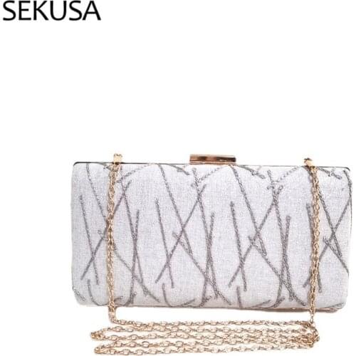 Stripped Small Day Clutch With Shoulder Handbags Purse Metal Flap New Brand Design Evening Bags Holder